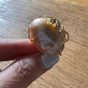 Gold Pearl Ring